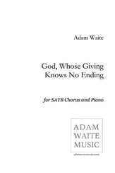 God Whose Giving Knows No Ending SATB choral sheet music cover